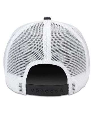 Men's and Women's Black/White Polaroid Twill Valin Patch Adjustable Trucker Hat