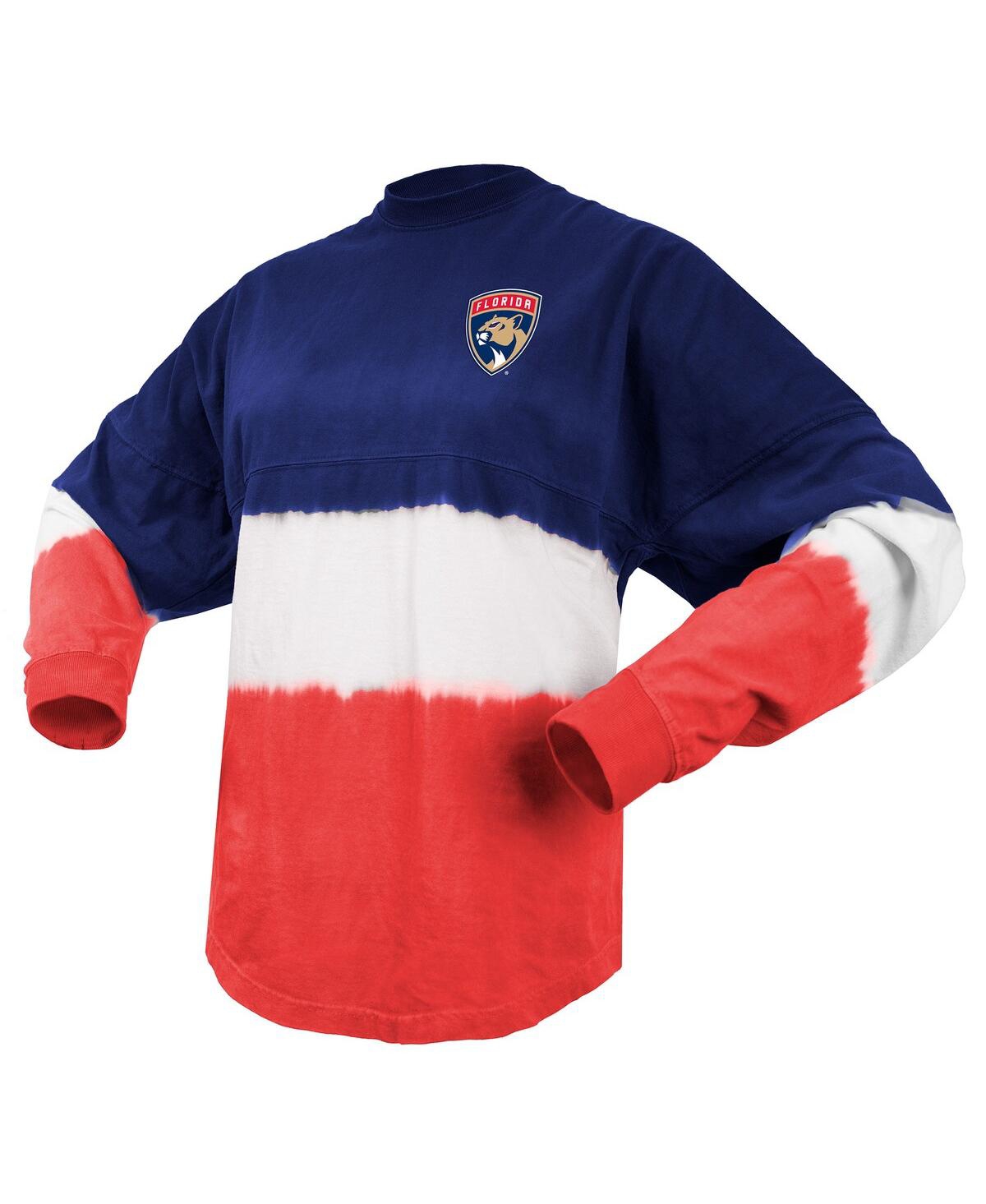 Fanatics Women'sFlorida Panthers 2024 Stanley Cup Champions Ombre Spirit Long Sleeve Top - Red, Blue