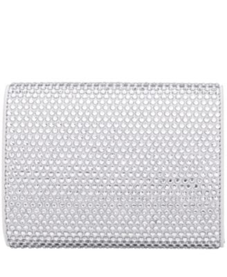 Large Crystal Encrusted Flap Crossbody Bag