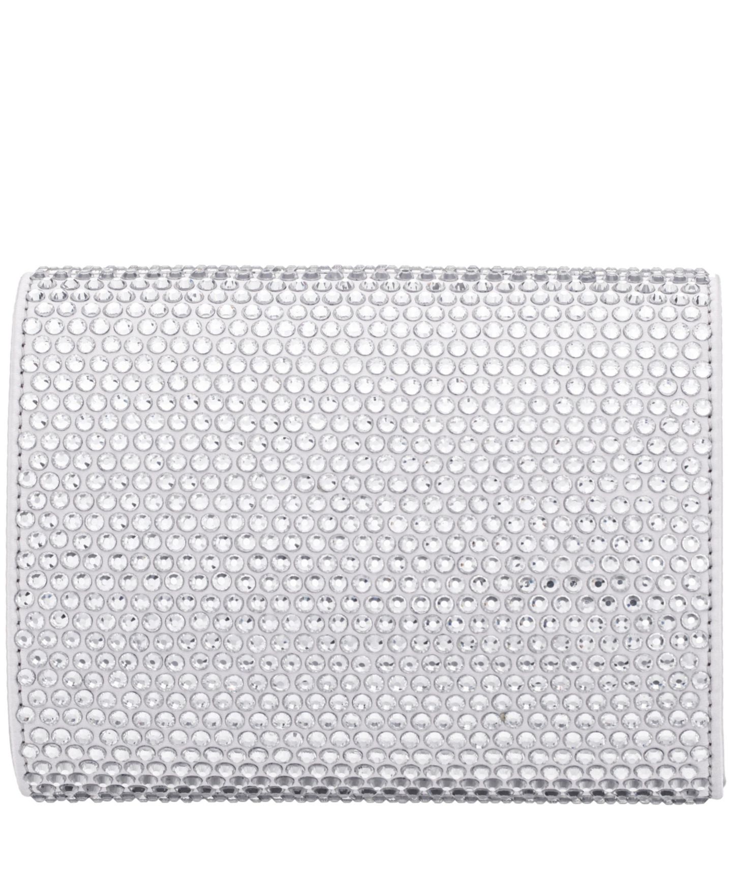 Женская сумка Nina Large Crystal Encrusted Flap Crossbody, цвет: Серебряный — фото 3