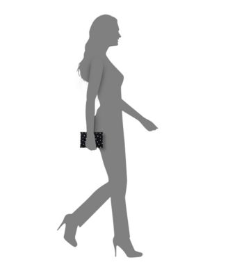 Imitation Pearl/Crystal Adorned Square Envelope Clutch