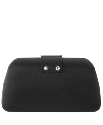 Crystal Embellished Tab Minaudiere Clutch