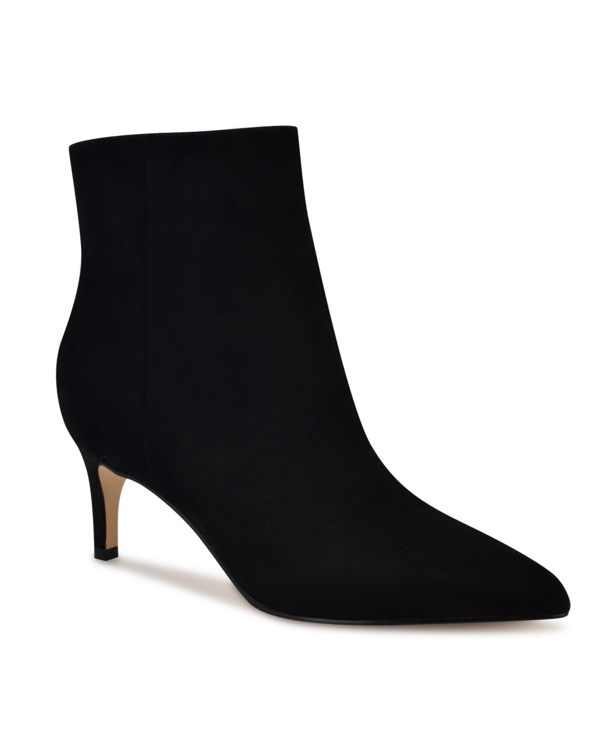 Nine West Sheebra Pointed Toe Bootie In Black Suede