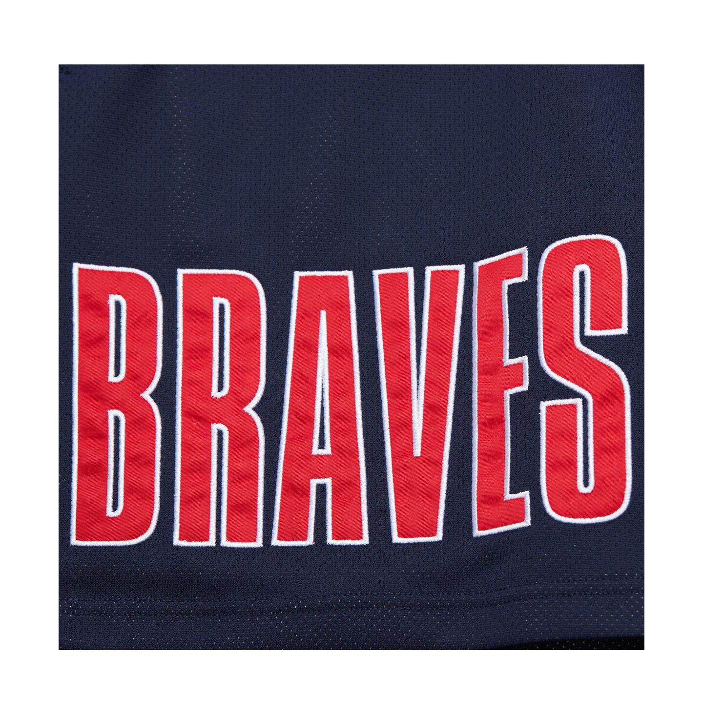 Мужские шорты Mitchell & Ness Navy Atlanta Braves OG 2.0 Fashion — фото 3