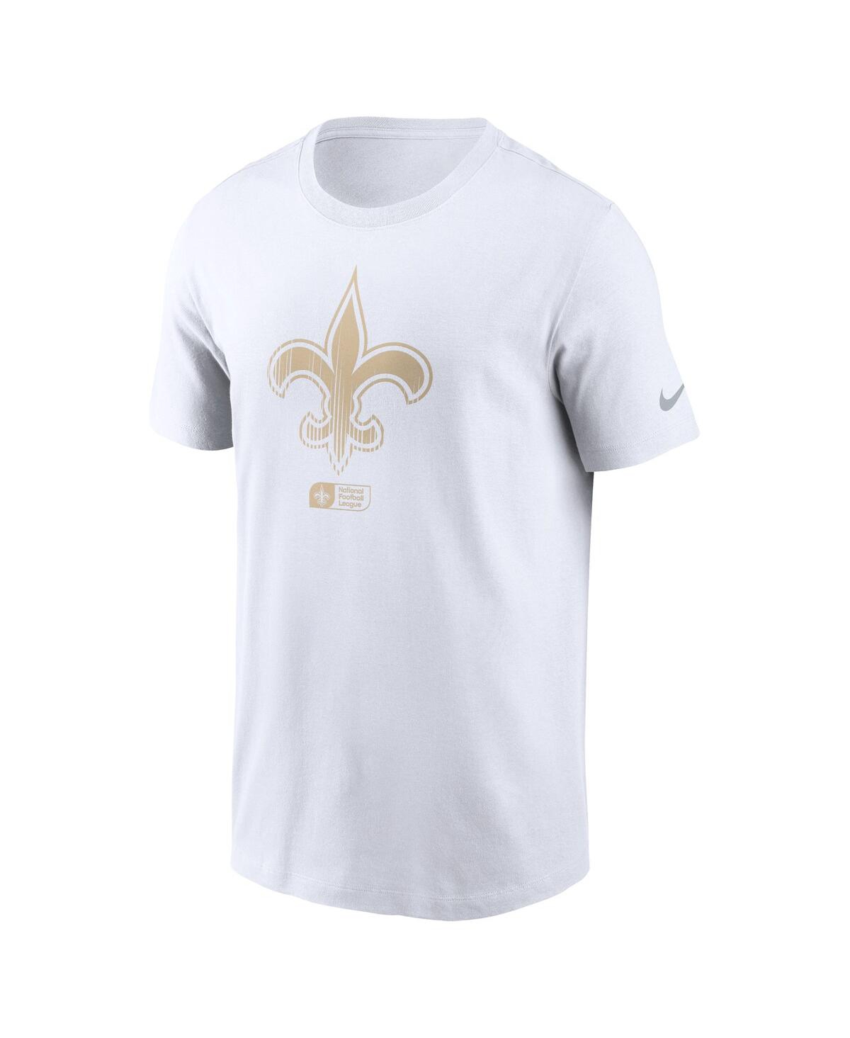 Nike Men's White New Orleans Saints Faded Essential T-shirt In White