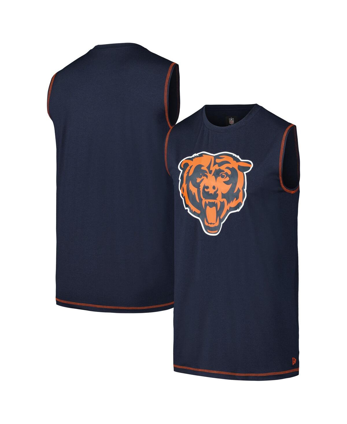 Shop New Era Men's Navy Chicago Bears Tank Top
