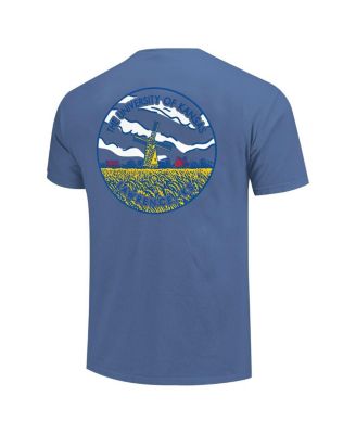 Men's and Women's Royal Kansas Jayhawks Scenic Comfort Colors T-Shirt