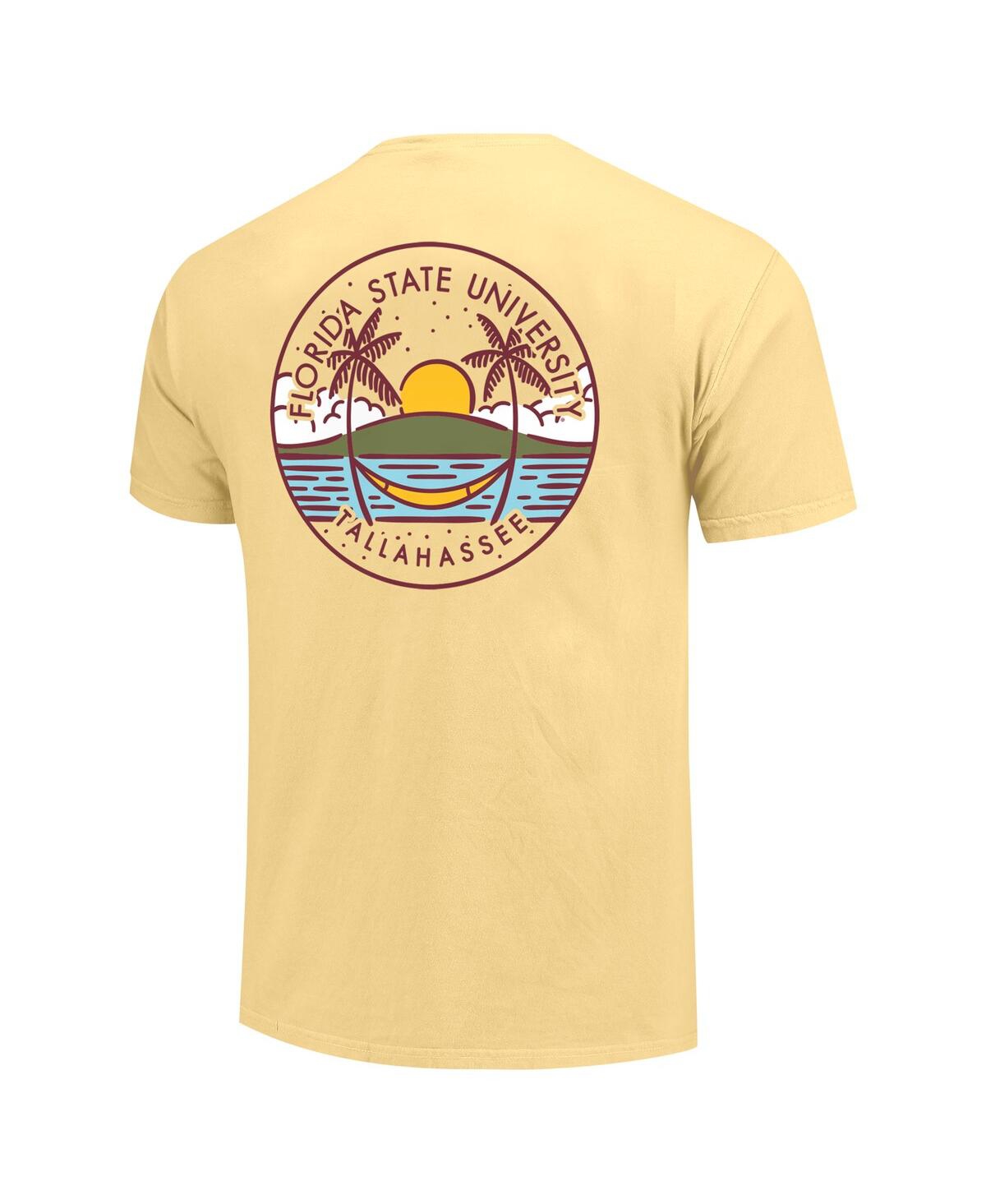 Image One Men's And Women's Gold Notre Dame Fighting Irish Scenic Comfort Colors T-shirt In Gold