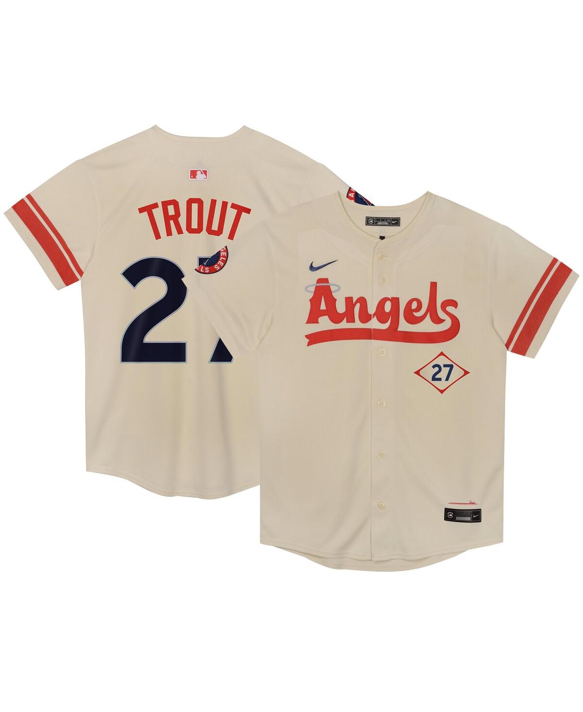 Nike Preschool Mike TroutLos Angeles Angels City Connect Limited Player Jersey - Cream