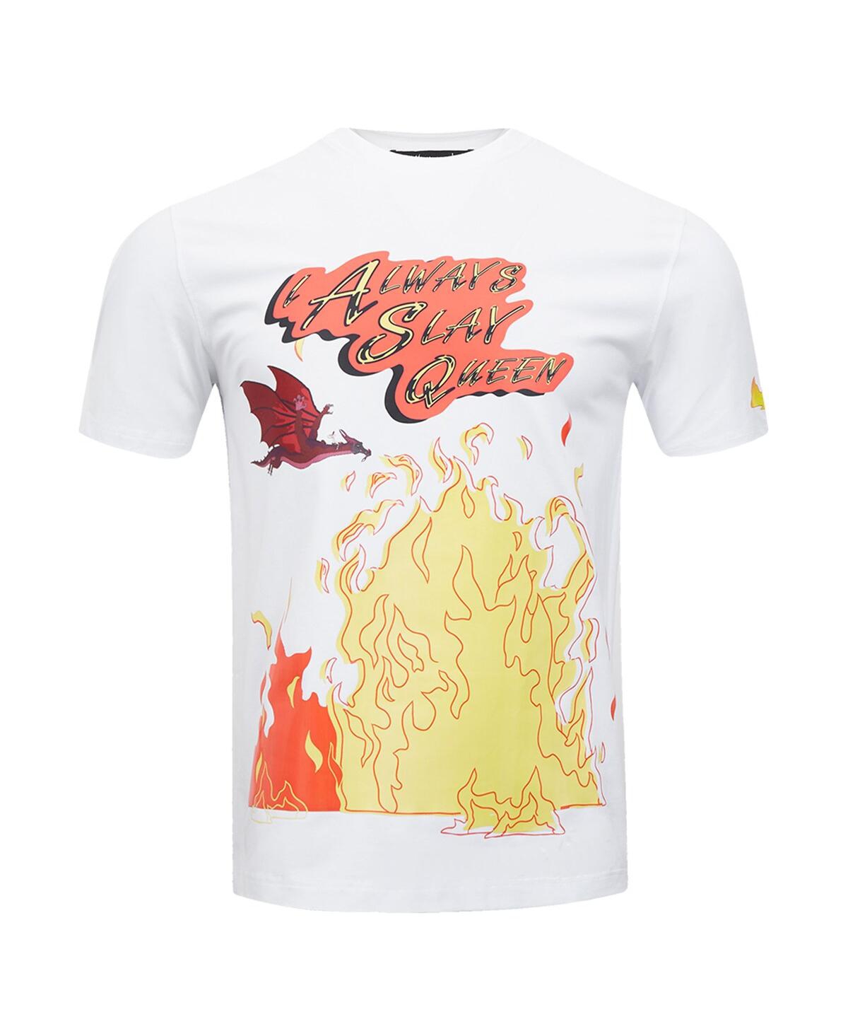 Freeze Max Men's White Rick And Morty Year Of The Dragon I Always Slay Queen T-shirt In White