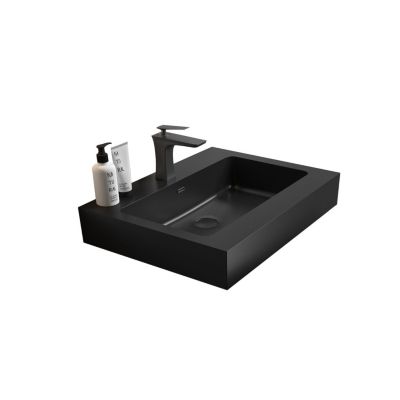 Modern Quartz Basin with Overflow