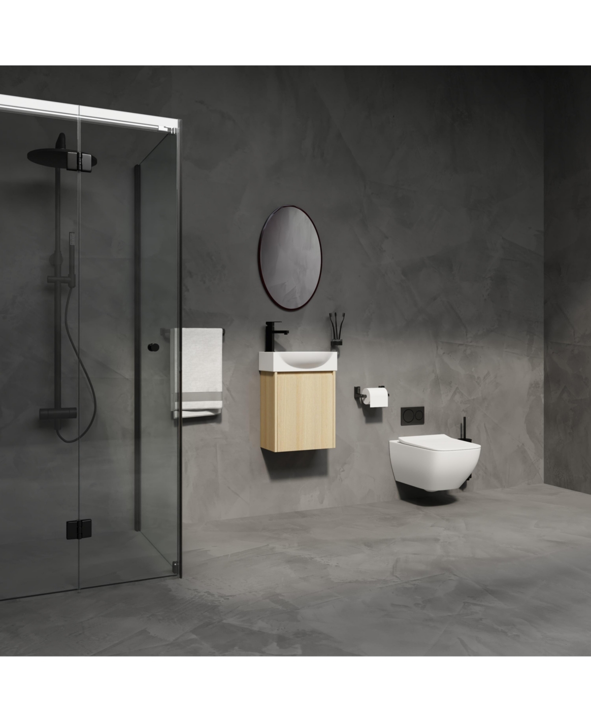 16" Space-Saving Bathroom Vanity with Sink and Storage