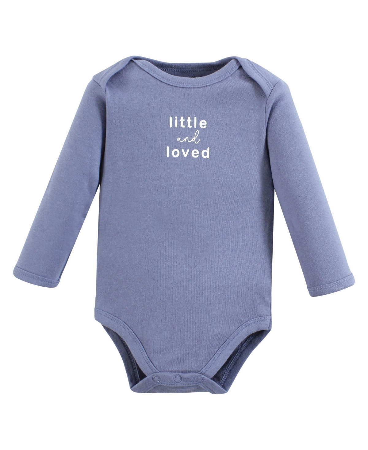 Touched by Nature Baby Boys Organic Cotton Long-Sleeve Bodysuits, - Blue peanut