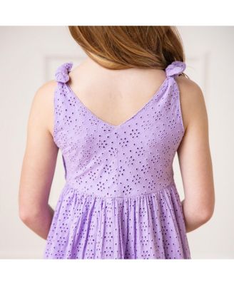 Toddler Girls Sleeveless Bow Shoulder Swing Dress