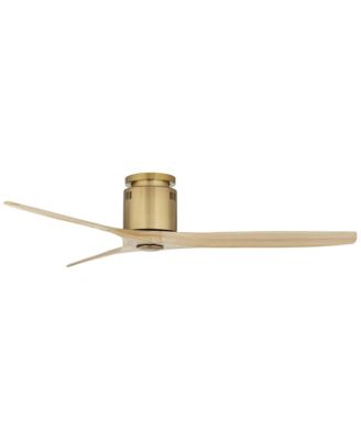 52" Windspun Modern Indoor Ceiling Fan 3 Blade Remote Control Soft Brass Finish Bedroom Living Room Hugger DC Motor