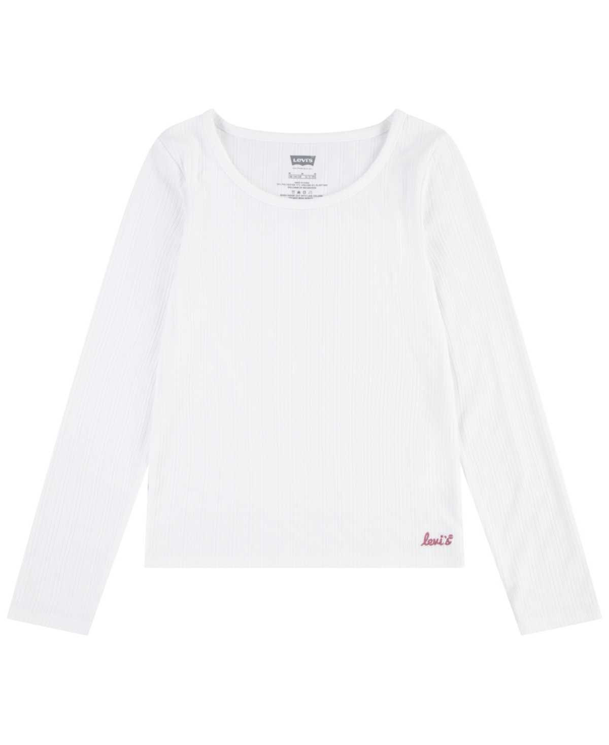 Shop Levi's Toddler Ribbed Knit Top T-shirt In Bright White