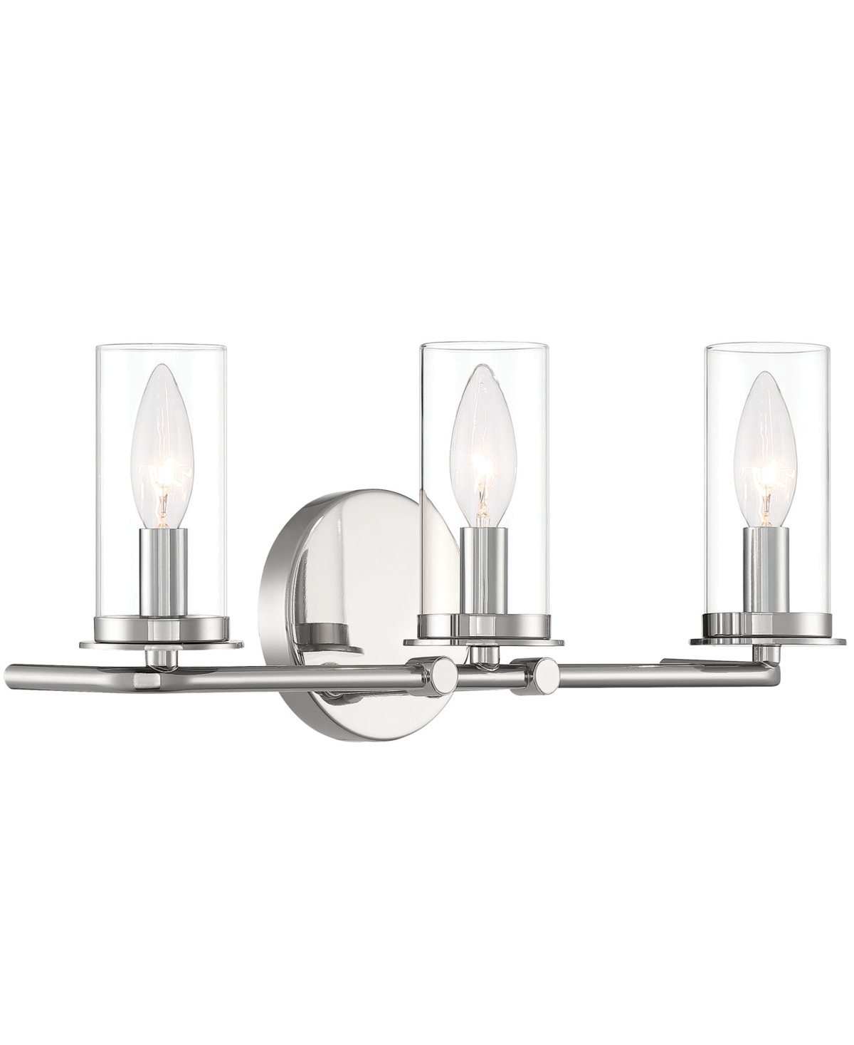 Designer's Fountain Hudson Heights 18" Metal 3 Light Vanity In Polished Nickel