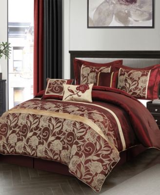 Mollybee Floral 7-Pc. Comforter Set, Queen