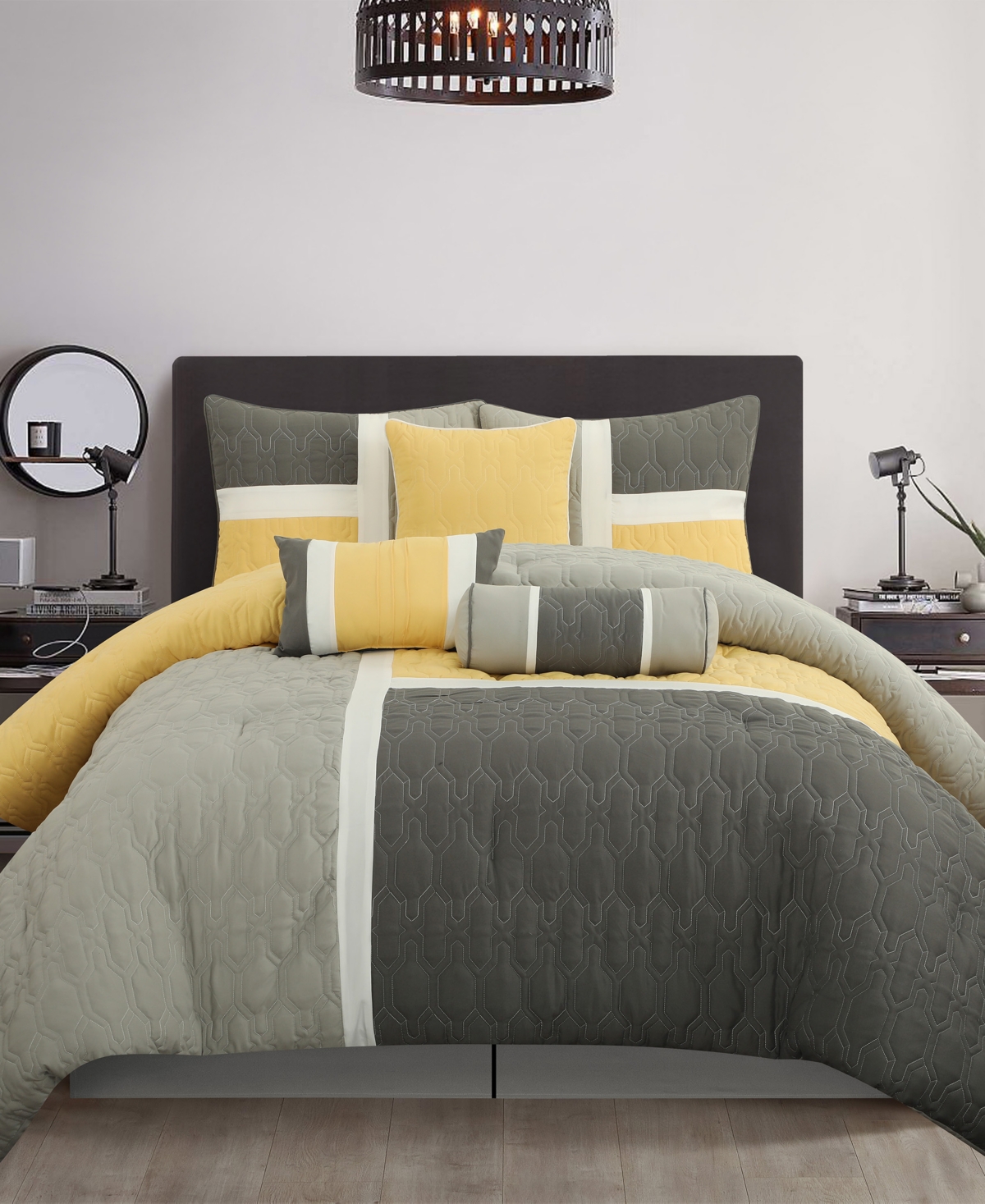 Stratford Park Natalia Colorblock 7-Pc. Comforter Set,