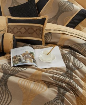 Kath Geometric 15-Pc. Comforter Set, King