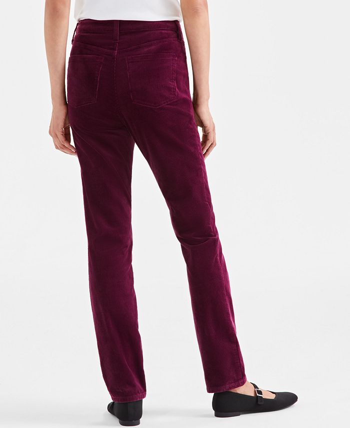Style & Co Women's HighRise StraightLeg Corduroy Pants, Created for