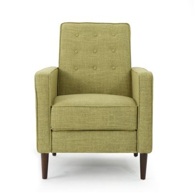 Mid-Century Modern Button-Tufted Upholstered Recliner