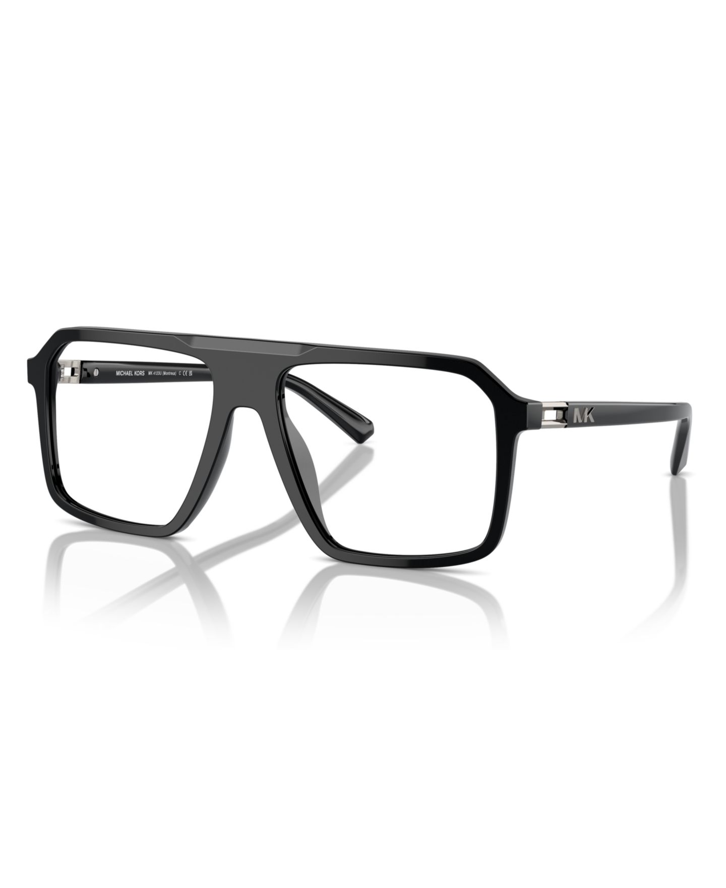 Мужские очки Michael Kors Man Square Plastic MK4123U Montreux Eyeglasses, цвет: Чёрный — фото 1