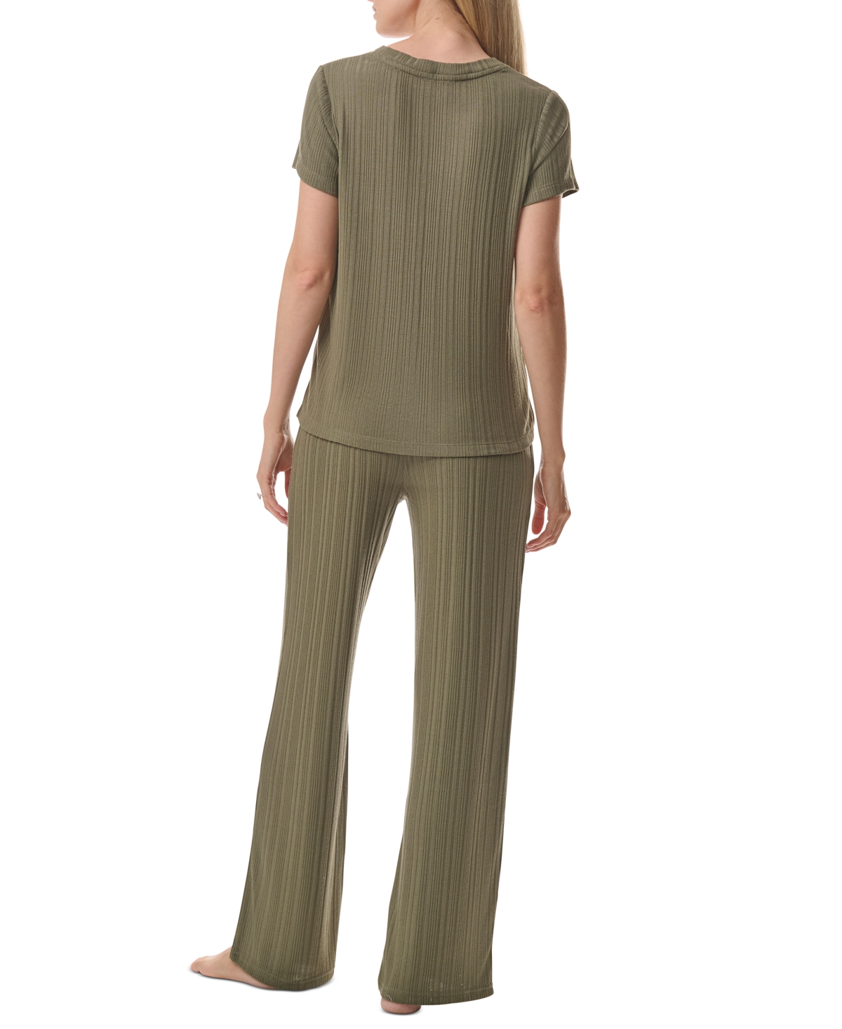 Tommy Hilfiger Women's 2-Pc. Short-Sleeve Ribbed Pajamas Set