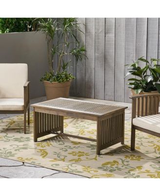 Streamdale Acacia Wood Coffee Table Outdoor Marvel For Decks And Patios