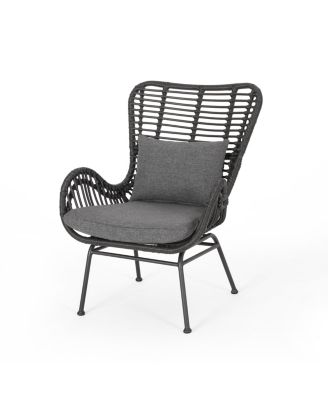Streamdale Modern Rattan Chair With Curved Seating And Cozy Cushions