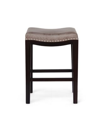 Acacia Wood Studded Counter Stool (Set Of 2)