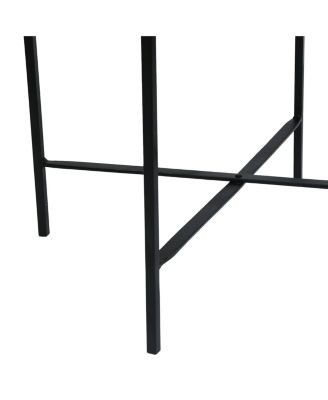 Modern Industrial Round End Table With Tray Top