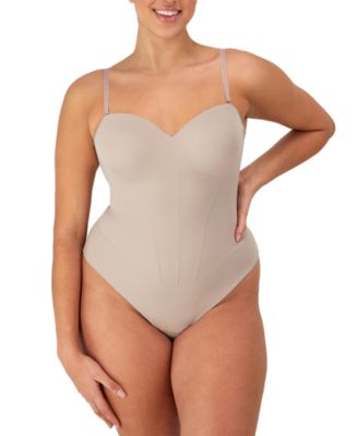 Women's Firm Control Tummy-Shaping Multiway Thong Bodysuit DMS131