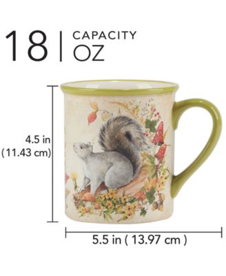 Woodland Critters Mugs, Set of 4