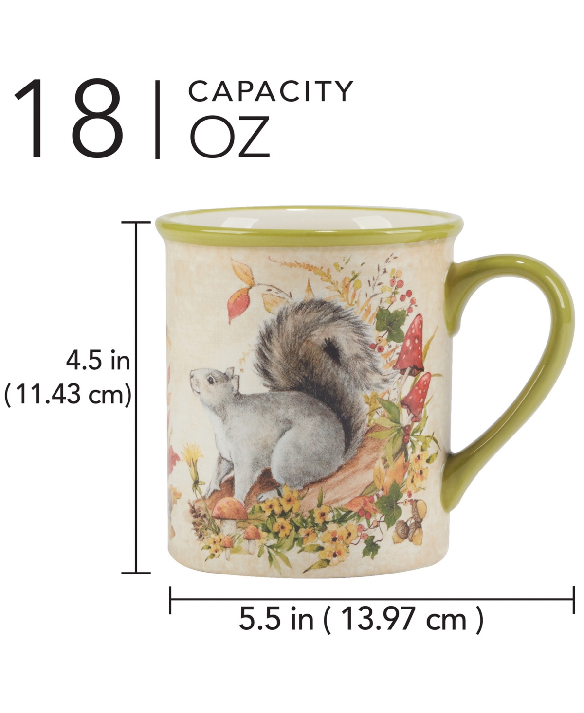 Certified International Woodland Critters Set Of 4 Mugs In Micscellan