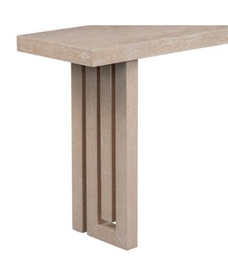 Streamdale Unique Oak Veneer Console Table with Distinctive Shapes
