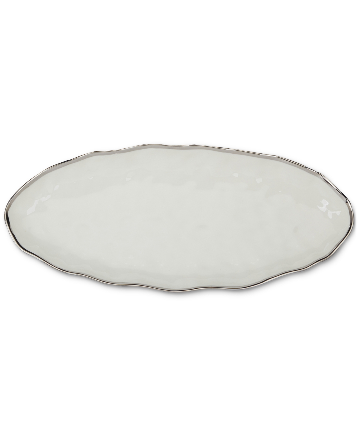 Certified International Regency Oval Fish Platter In Silver