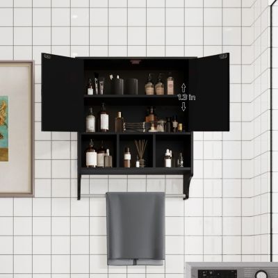 Premium Bathroom Cabinet with Ample Storage and Towel Bar