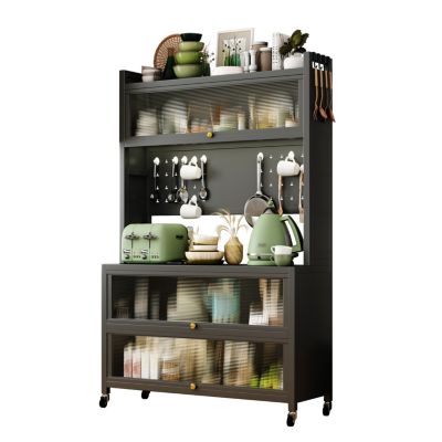 Kitchen Storage Cabinet Bakers Rack, Microwave Shelf, Organizer
