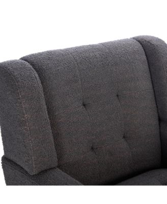 Fabric Accent Chair with Black Legs