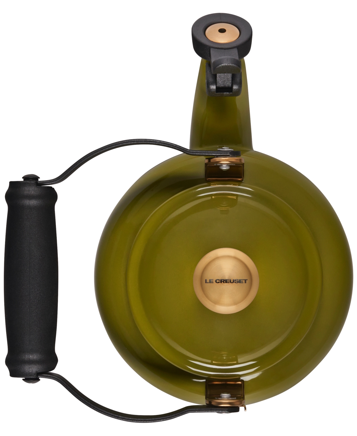 Le Creuset 1.25 Quart Enamel On Steel Demi Tea Kettle In Olive