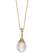 Macy's single pearl sale necklace