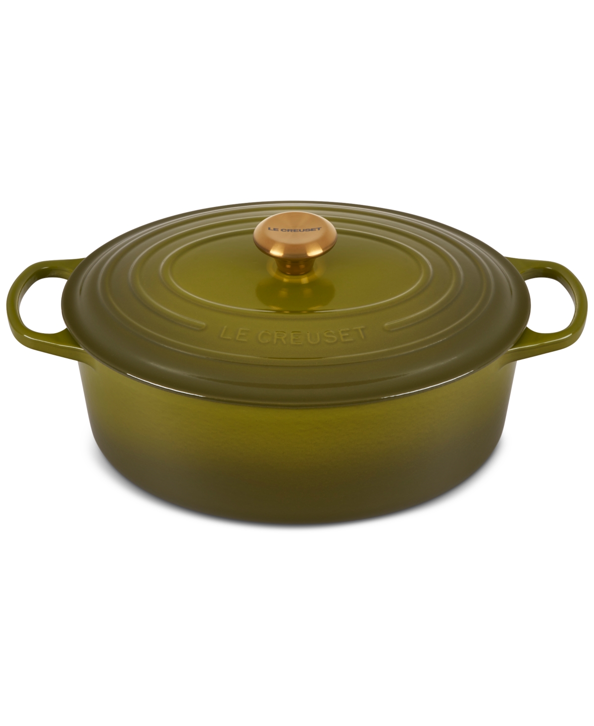 Le Creuset 6.75-qt. Signature Enameled Cast Iron Oval Dutch Oven In Olive
