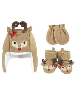 Baby Girls Hudson Unisex 6Pc Trapper Hat, Mitten and Bootie Set