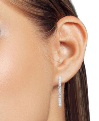 Lab Grown Diamond Hoop Earrings (2 ct. t.w.) in Sterling Silver