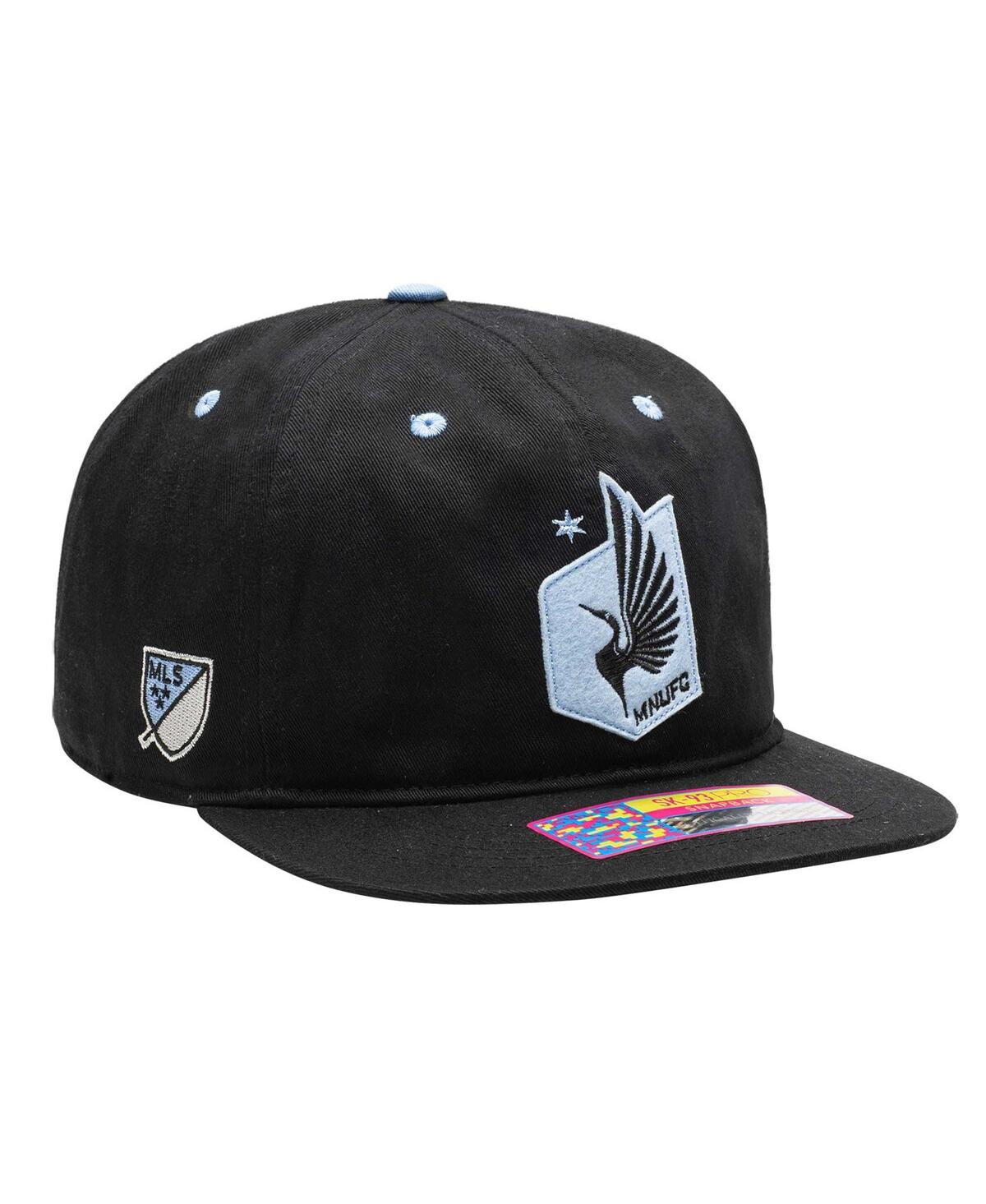 Men's Minnesota United Fc Black Bankroll Snapback Hat - Black