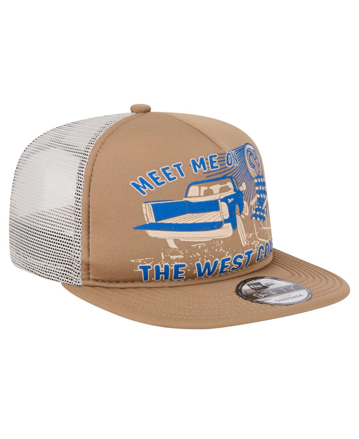 Shop New Era Men's Tan Los Angeles Rams Meet Me 9fifty Snapback Hat