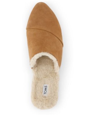 Women's Jade Faux Fur Flat Slip On Mules