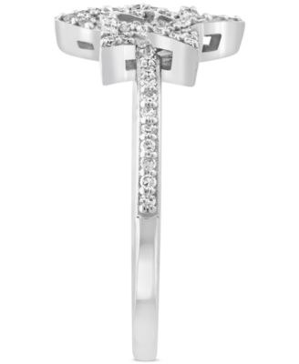 EFFY&reg; Diamond Star of David Ring (1/4 ct. t.w.) in 14k White Gold