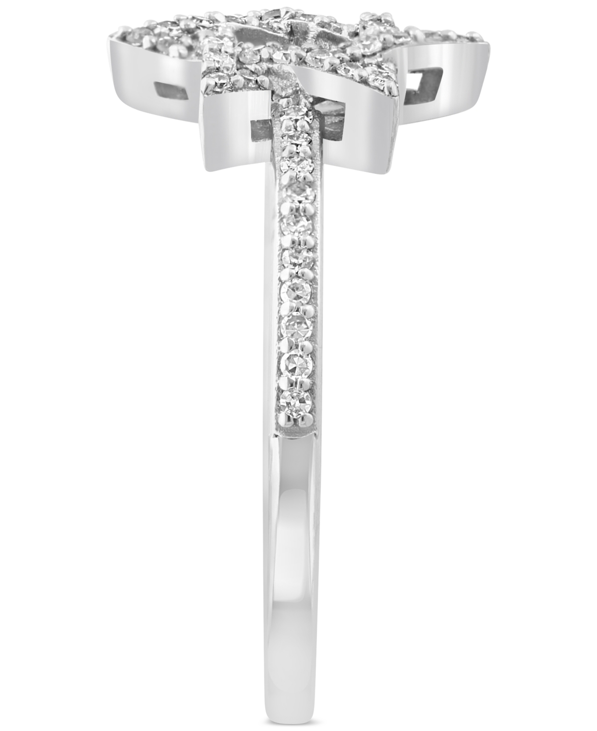 Effy Collection Effy Diamond Star Of David Ring (1/4 Ct. T.w.) In 14k White Gold In White Gold